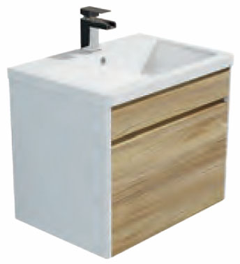 SY-BCB560 Float 600mm Vanity Wall Unit, Driftwood Finish